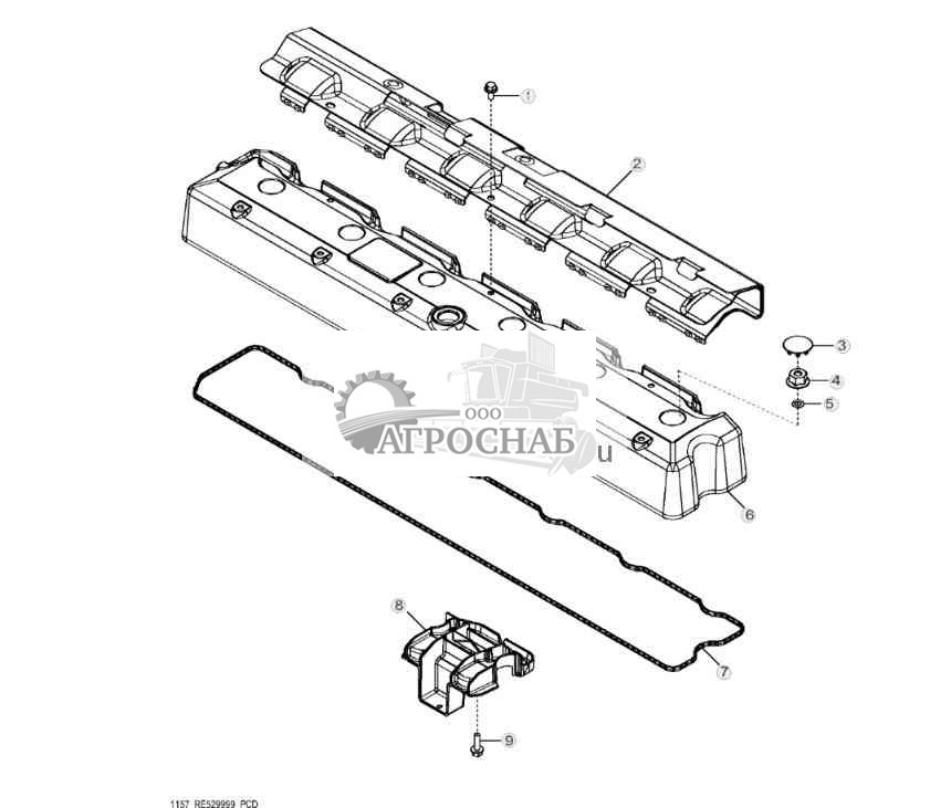1157 Крышка клапанного механизма 